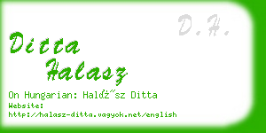 ditta halasz business card